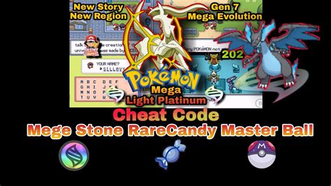 Cheat Code Mega Stone Pokemon Mega Light Platinum Gba With Code Rare