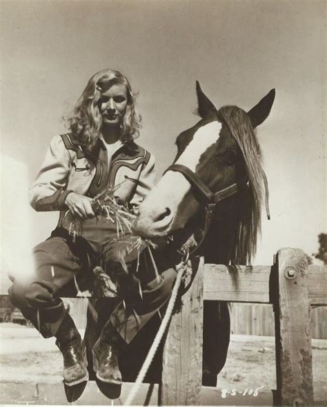 Veronica Lake 1940s Western Wear Cowgirl Shirt Jeans Boots Horse Movie