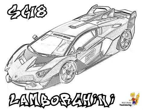 8 Printable Colouring Lamborghini | Cars coloring pages, Truck coloring