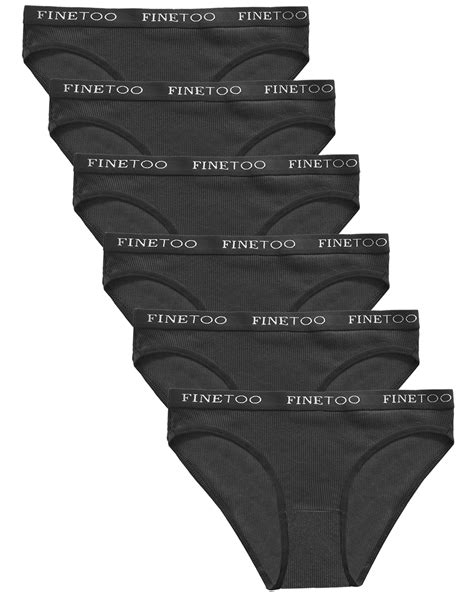 Finetoo Cotton Underwear For Women Cheeky Panties Low Rise Bikini Hipster Breathable Stretch S