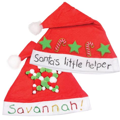 Decorated Santa Hats Christmas Cleverpatch Art And Craft Supplies