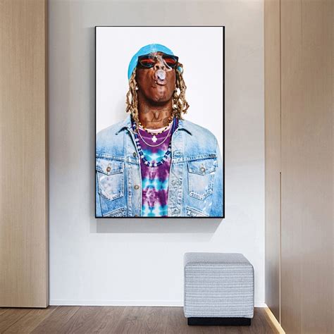 Young Thug Music Pop Canvas Poster Unframe Etsy