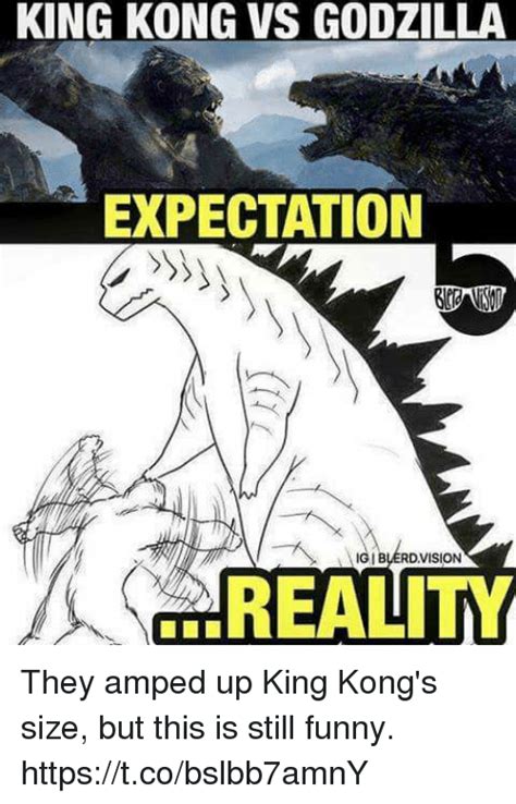 When kong escapes he heads on a collision course straight to godzilla. KING KONG VS GODZILLA EXPECTATION GIBWERDVISION REALITY ...