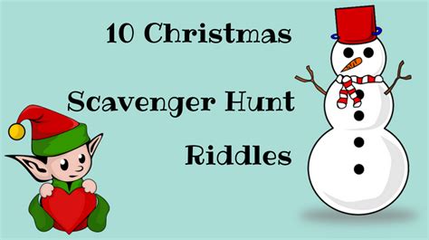 Play with family and friends in person or virtually! 10 Free Christmas Scavenger Hunt Riddles