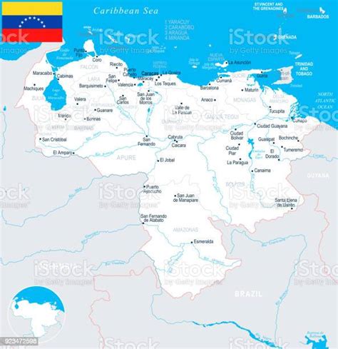 Ilustración De Mapa De Venezuela Ilustración Vectorial Detallado Y Más