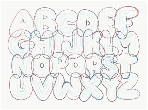 Bubble Letters Sketch By Sarah Kuehnle On Dribbble