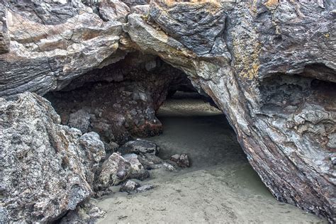 Hd Wallpaper Grotto Sand Beach Cave Rest Entrance Holiday