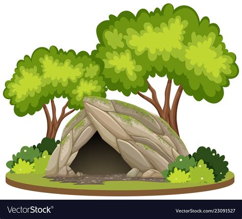 Isolated Cave In Nature Royalty Free Vector Image