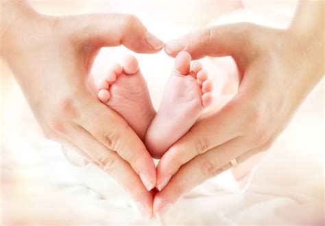 Mother Heart Shaped Hands With Baby Feet Stock Photo Free