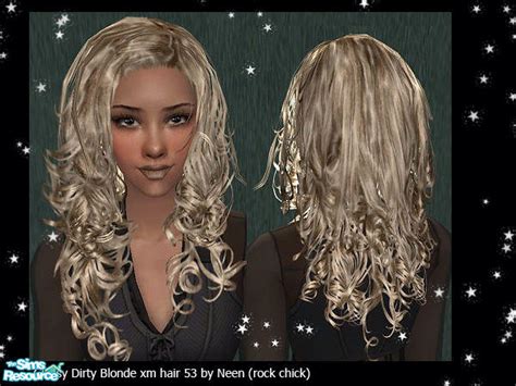 The Sims Resource Glossy Blonde Hair