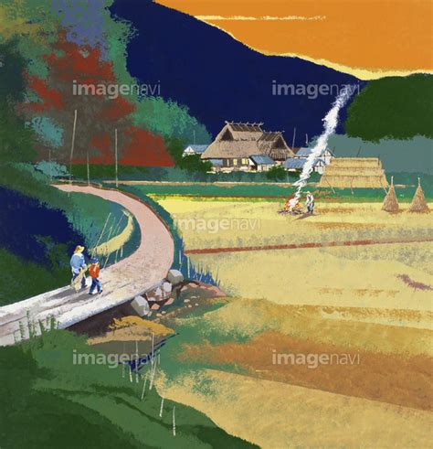 【田舎の秋風景イラスト】の画像素材(19284430) | イラスト素材ならイメージナビ