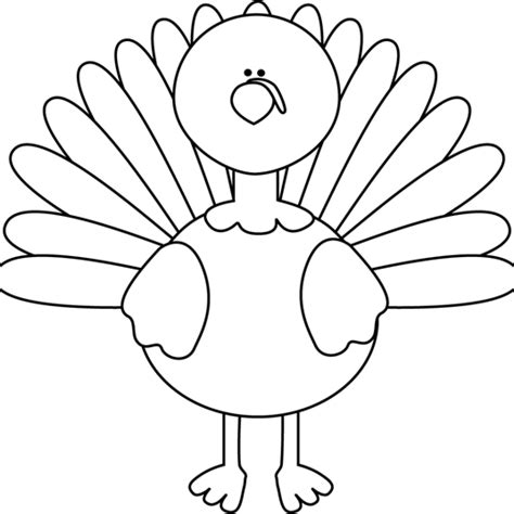 Thanksgiving Turkey Outline - Turkey Clipart Black And White Png png image