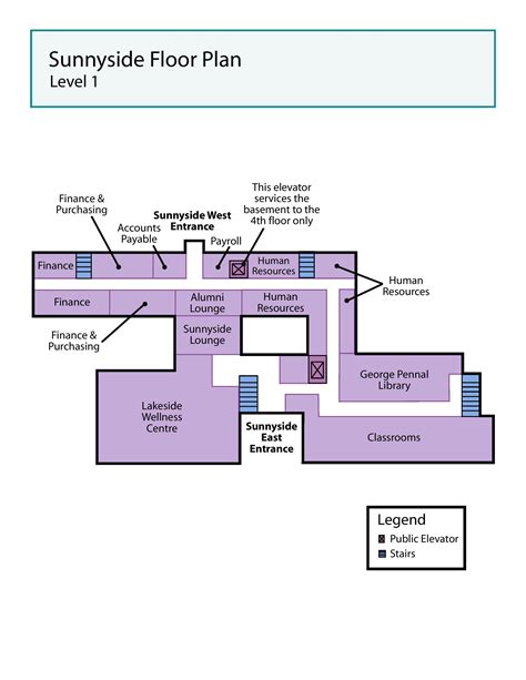 St Josephs Health Centre Toronto Sunnyside Level 1 Map Map Of St