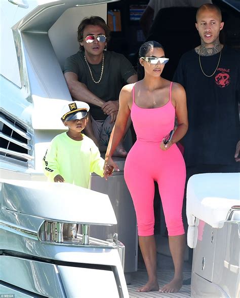 Kim Kardashian Flaunts Her Hourglass Figure In Sexy Playsuit As She Goes On A Boat Trip With