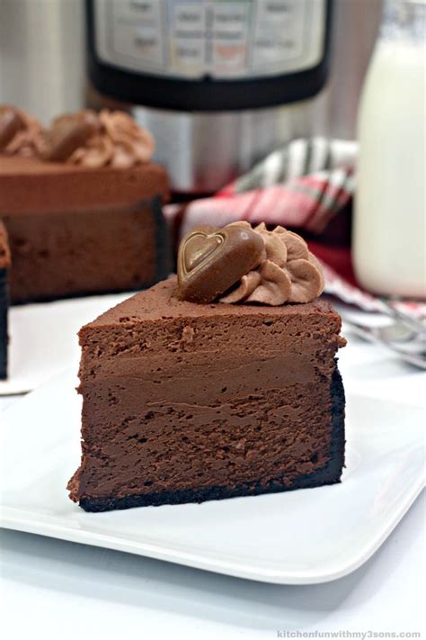 Three airy layers of chocolate. Chocolate Cheesecake - Kitchen Fun With My 3 Sons in 2020 ...