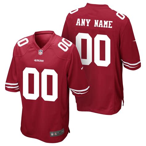 San Francisco 49ers Home Game Jersey Custom Youth