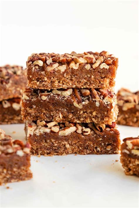 No Bake Pecan Pie Bars Vegan Gluten Free Purely Kaylie