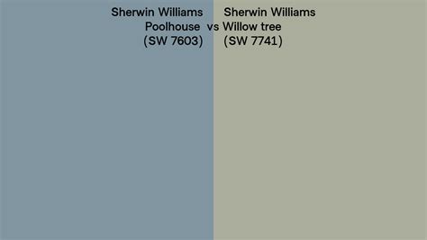 Sherwin Williams Poolhouse Vs Willow Tree Side By Side Comparison
