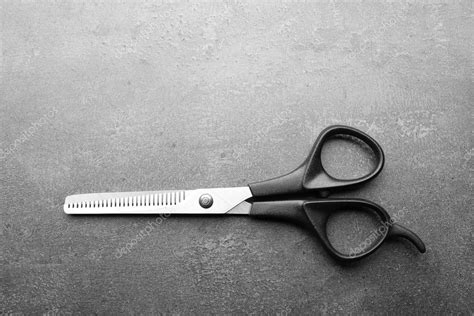 Professional Scissors With Black Handles Stock Photo By ©belchonock