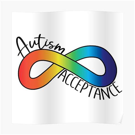 Autism Acceptance Rainbow Infinity Symbol Poster For Sale By Indie