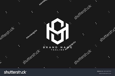 Mos Mhs Mho Abstract Initial Monogram Stock Vector Royalty Free