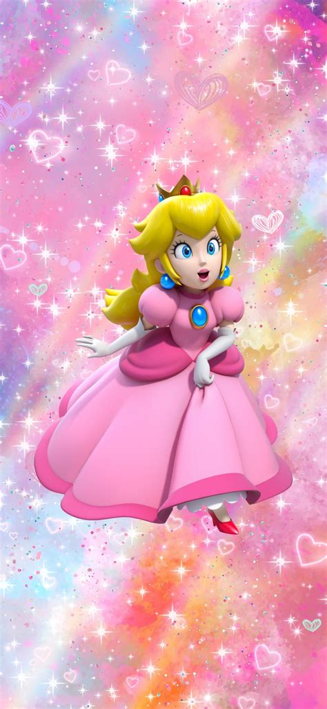 Nintendo Princess Peach Aesthetic Phone Background Wallpaper Mario