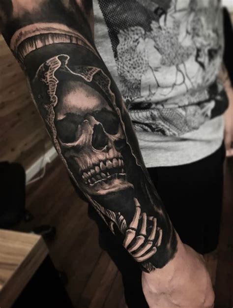 Skull Arm Tattoo Skull Sleeve Tattoos Skull Sleeve Skull Tattoos