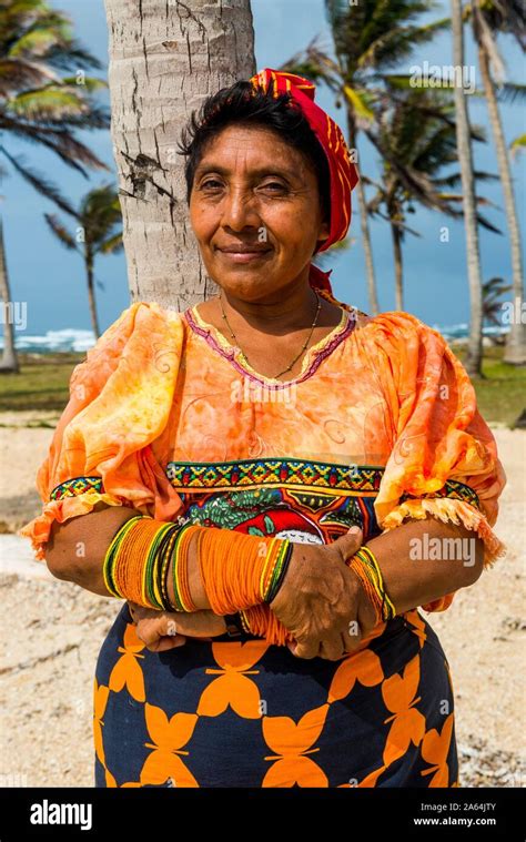 Traditional Dressed Kuna Yala Woman Achutupu San Blas Islands Kuna