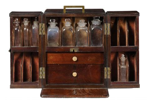 A Victorian Mahogany Domestic Medicine Cabinet C1860 With Sliding