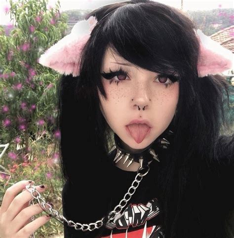 Aesthetic Goth Gothgirl Gothic Cosplaystyle Cosplay Grunge Neko Anime Choker Egirl