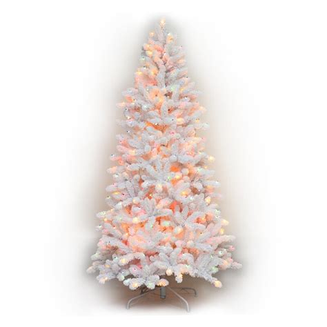 Martha Stewart Flocked White Spruce Artificial Christmas