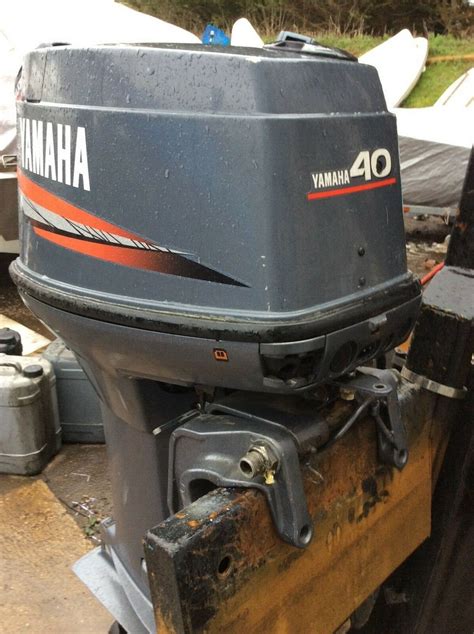 Sold Yamaha 40hp Long Shaft 2 Stroke Ptt Outboard Boat Engine Ash