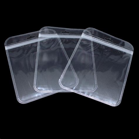 Clear Plastic Zip Lock Bag With Hang Hole Reclosable Zipper Grip Seal
