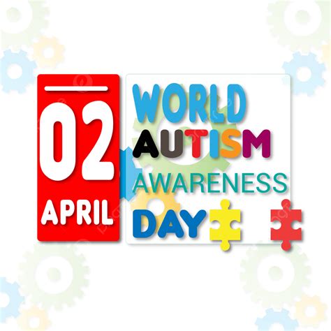 Autism Awareness Ribbon Clipart Vector Abstract 2nd April World Autism