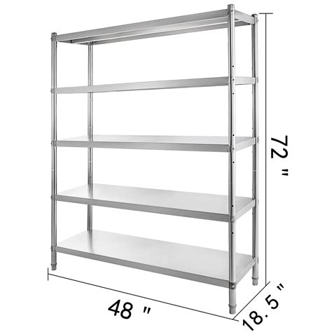 Stainless steel kitchen shelving units with wheels. Shelving Unit Storage Shelves 4/5-Tier Stainless Steel ...