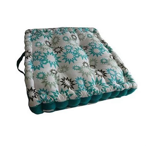 multicolor cotton designer box cushion for out door and home size 40x40x8 cms at rs 250 piece