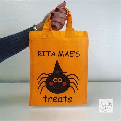 Personalised Halloween Treat Bag Hallowean Trick Or Treat Bag Etsy