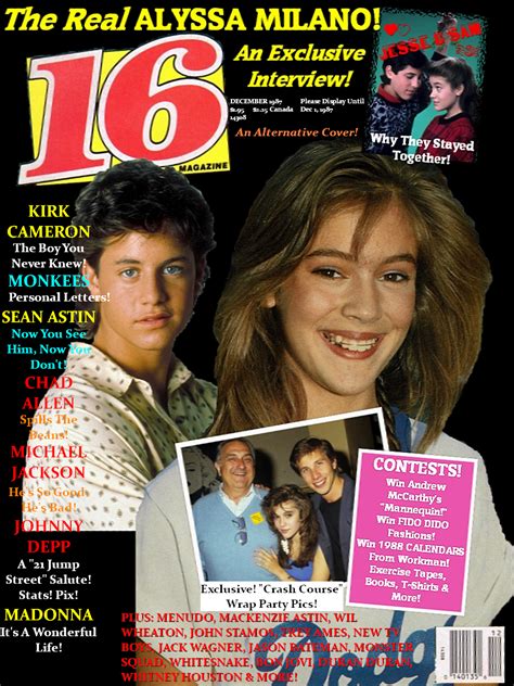 16 Magazine December 1987 An Alternative Cover Allyssa Milano