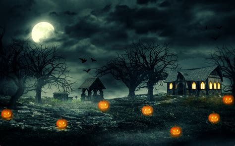 Halloween Haunted House Wallpaper Wallpapersafari