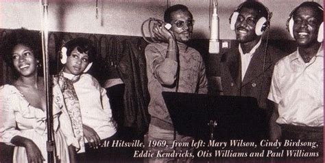 While the temptations have frequently changed their lineup, the group has always employed a person for each of the following roles: At Hitsville, 1969 (from left) Mary Wilson, Cindy Birdsong ...