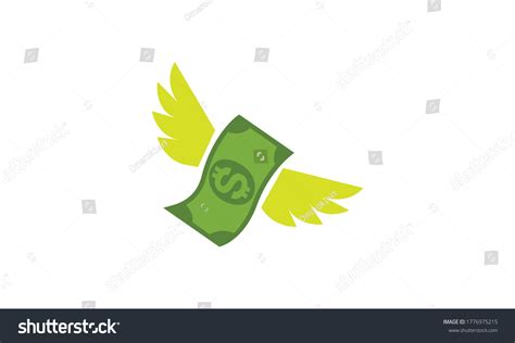 Dollar Banknotes Set Money Wing Fly Stock Vector Royalty Free