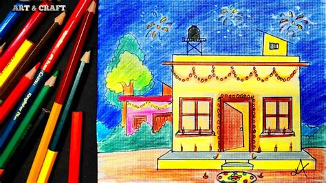 How To Draw Diwali Festival Easy Draw Tihar Drawing Bhai Tika