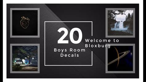 20 Bloxburg Boys Room Decal Ids Codes In Description Youtube