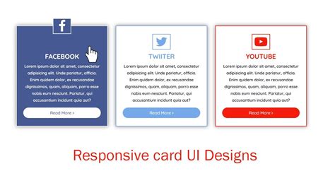 On mobile, a card's default elevation is most often 1dp, but can be 0dp in order to have fewer shadows on denser screens. Responsive Cards Design with HTML CSS | CSS Responsive ...