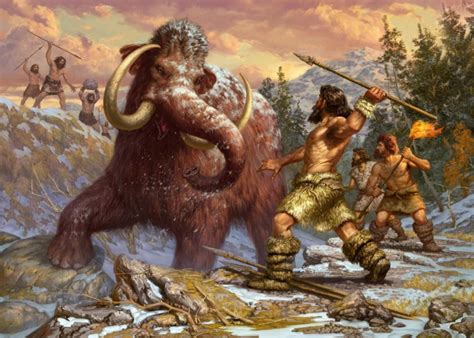 Create Meme Hunting Mammoths Of Primitive People Mammoth Mammoth