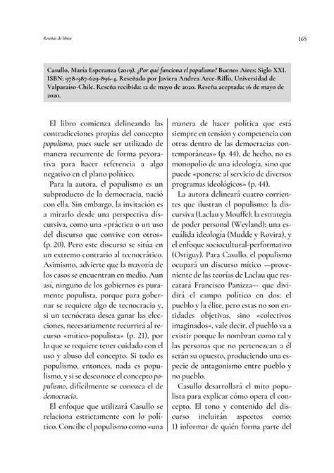 PDF Casullo María Esperanza 2019 Por qué funciona el populismo