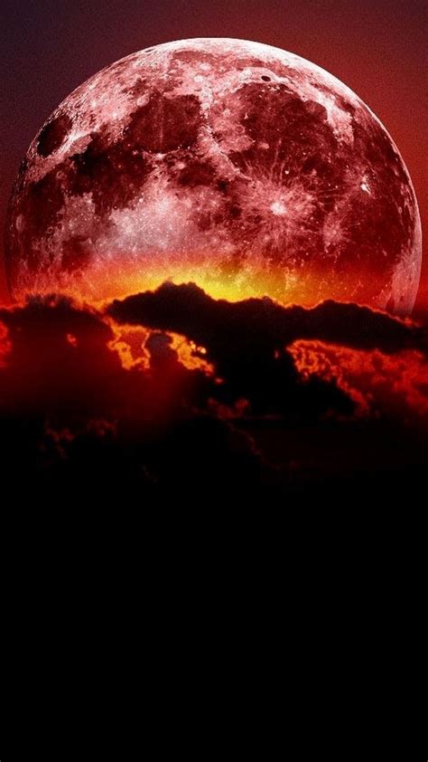 Red Full Moon Wallpapers On Wallpaperdog