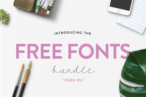 The Free Font Bundle By TheHungryJPEG | TheHungryJPEG.com