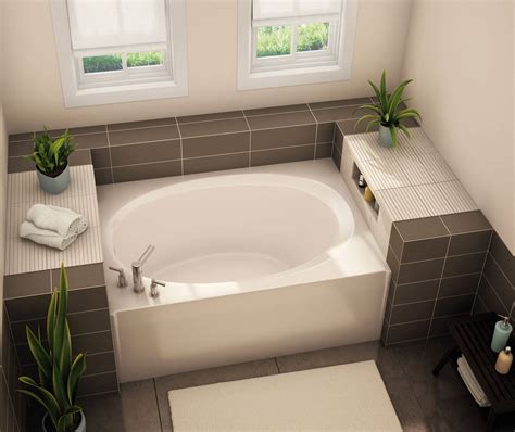 A warm bath in alcove bathtubs can be therapeutic. OVA-4260 alcove bathtub