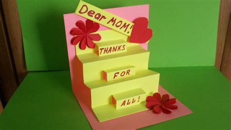Best handmade gift for mom's birthday. How To Make A Greeting Pop Up Card For Mom| Birthday ...